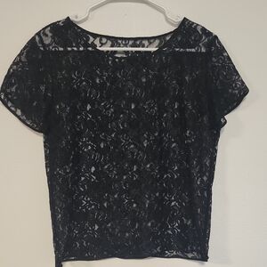 Elegant Black Lace Top